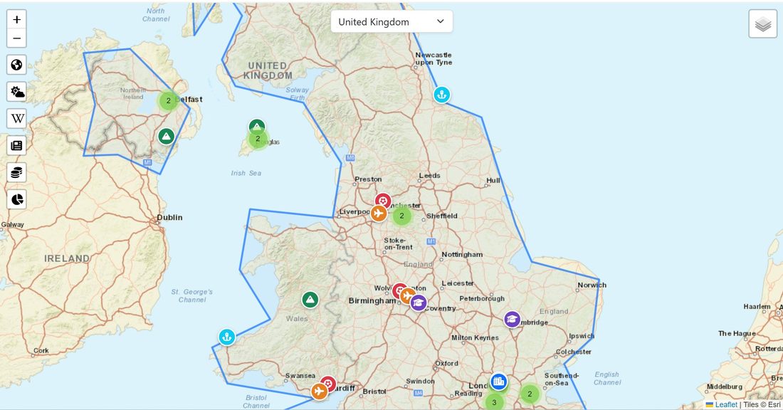 Screenshot of the Gazetteer project